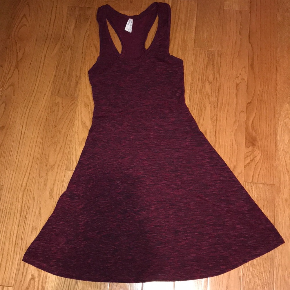 Maroon razor back dress